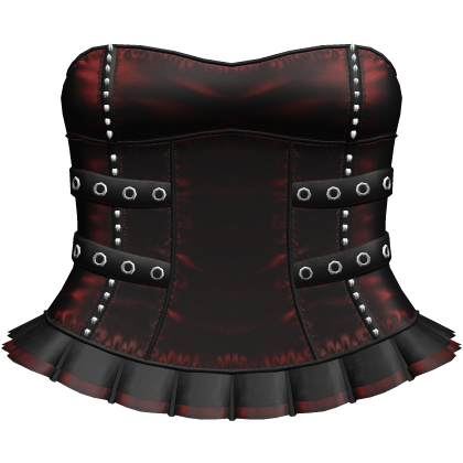 Gothic Emo Corset Dress in Red & Black