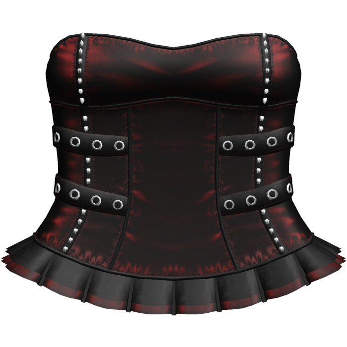 Gothic Emo Corset Dress in Red & Black