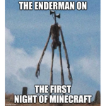 the enderman on the night of minecraft