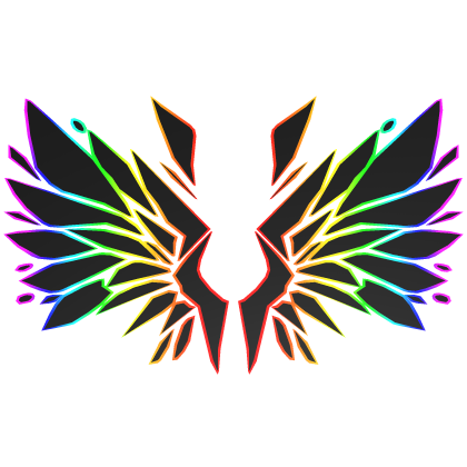 Cartoony Rainbow Shattered Wings