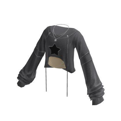 Cropped Jacket with Wide Sleeves (Grey)