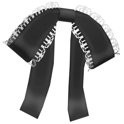 Black Laced Side Hair Bow  Roblox item