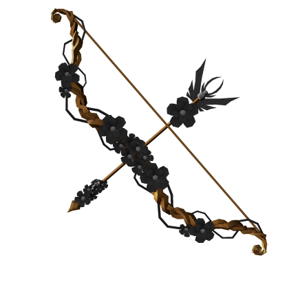 Black & Bronze Floral Bow  Roblox item