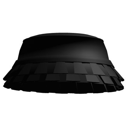 black emo vkei ruffle bucket hat