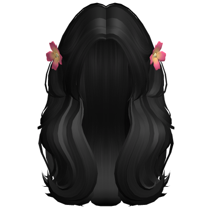 Summer Black Wolfcut Twintails Roblox item