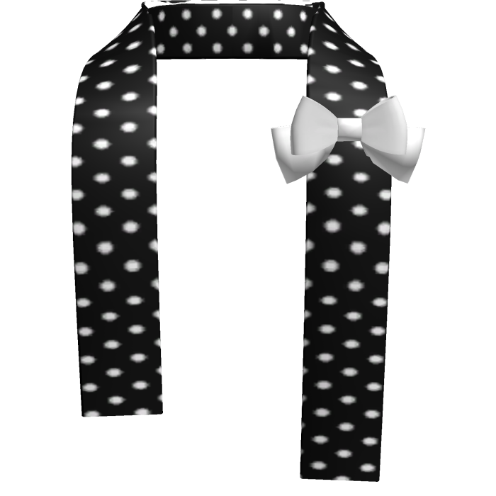 🐾 cute black white scarf polka dot tweencore bow