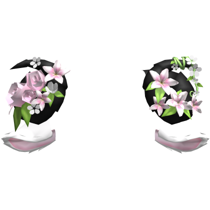 Pink Goat Sheep Flowery Black Horns w White Ears Roblox item