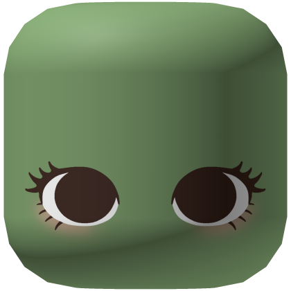 Green Girly Brown Cute Chibi Doll Eyes with Lashes