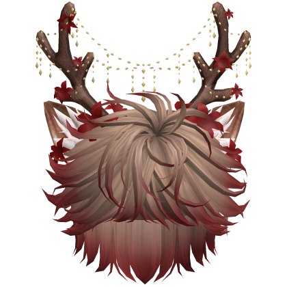 Christmas Messy Hair w/ Antlers