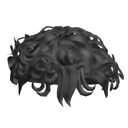 curly short hair grey Roblox item