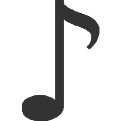 Dark Gray Music Note Icon Roblox decal