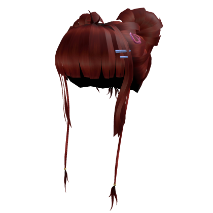 BB Y2K Braided Buns Updo Red Roblox item