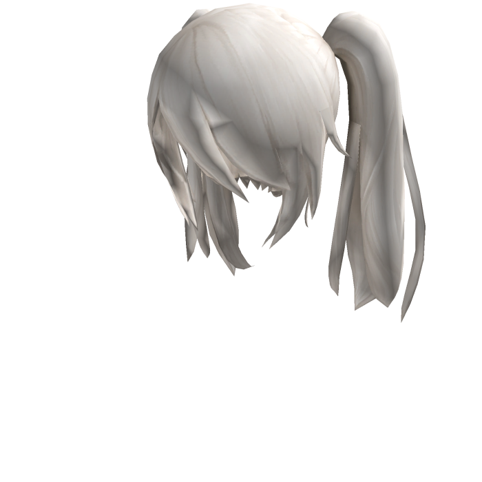 Pearl Cascade - White Twin Ponytails & Bangs