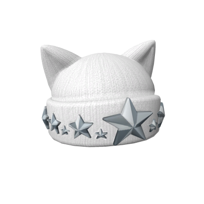 White SKOTN Cat Beanie