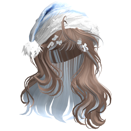 Lush Christmas Waves w/Santa Hat (Milktea&Blue)