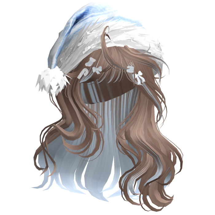 Lush Christmas Waves w/Santa Hat (Milktea&Blue)