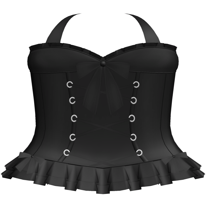 black vkei halter bow dress
