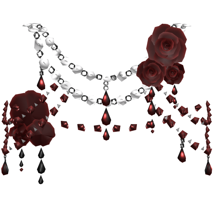 White Red Body Front Jewelry w Roses