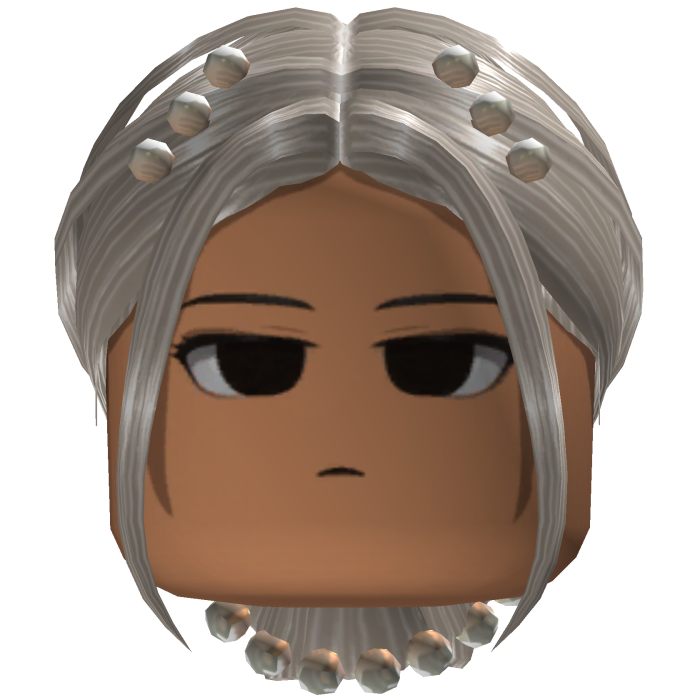 Pearl Slick Back Bun Hair (Platinum)