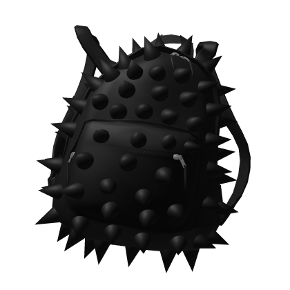 Off Shoulder Spiky Black Backpack thumbnail