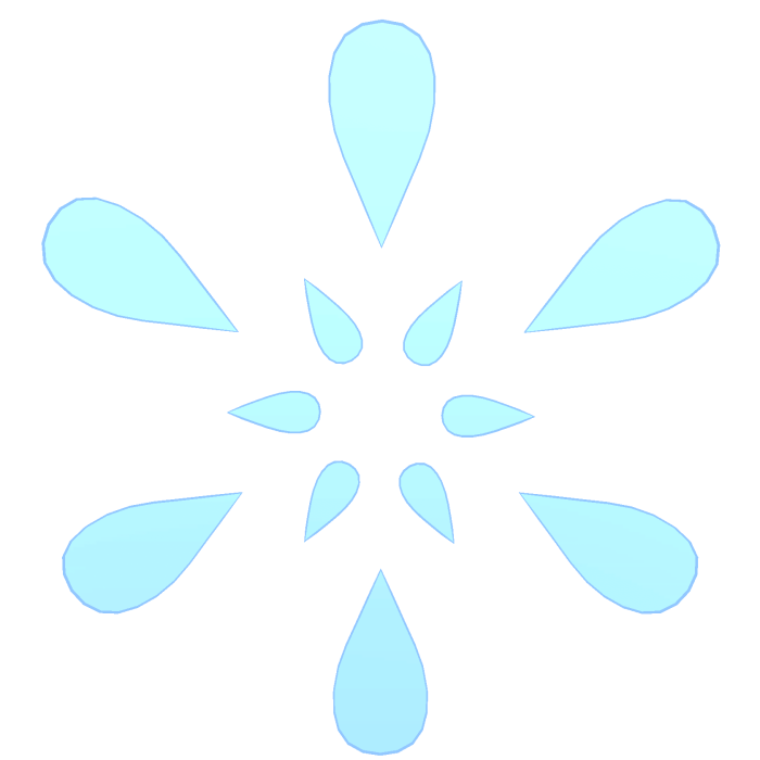 Blue Water Droplet Halo - Kokoro