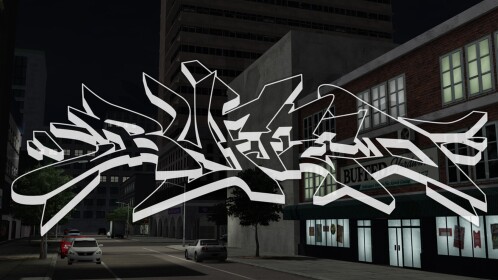 Gebüfftes Graffiti