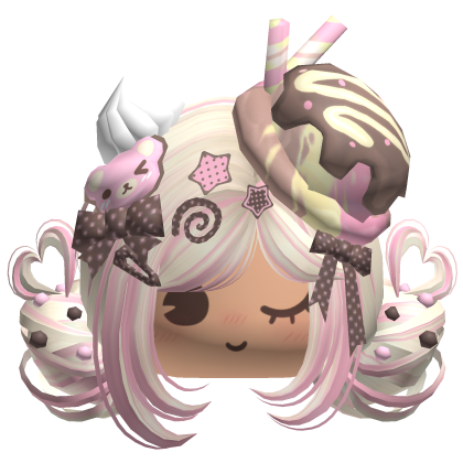 ♡ Ice Cream Girly Buns (Neapolitan)