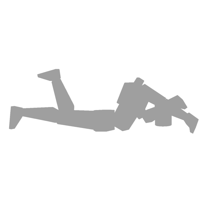 cute headless laying emote
