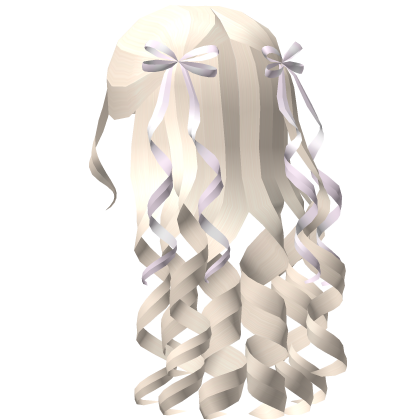 ♡ FREE Blonde Curly Long Hair With Ribbons Roblox item