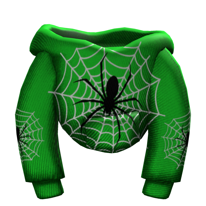 Green Designer Spider Web Male Hoodie