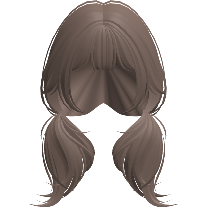 brown hair cutesy girl pigtails Roblox item