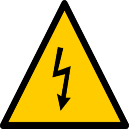 Caution Electricity Sign Roblox decal