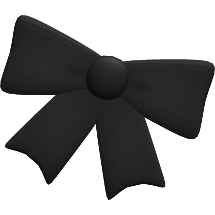𑄝 cute little bow hair clip in black Roblox item