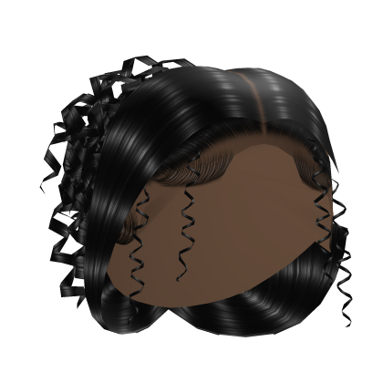 Curly Claw Clip Updo in Black Roblox item