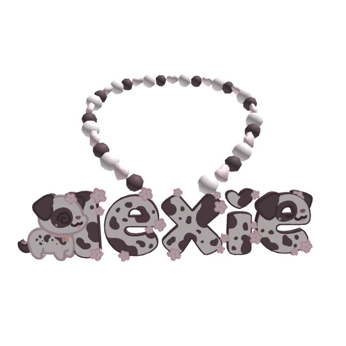 ‧˚ . lexie cute puppy black white 3.0