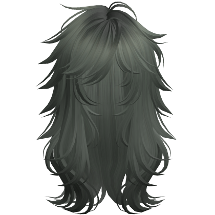 Scene Wispy Flared Wolfcut Dark Green