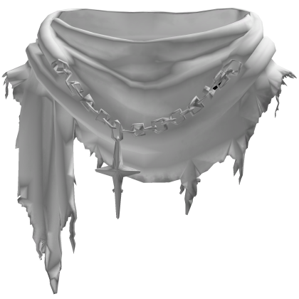 White Gothic Star Chain Scarf Roblox item