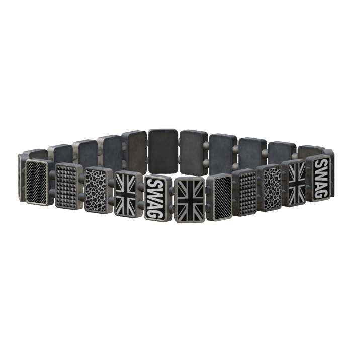 ⚝ y2k vkei emo tile bracelet [R6]