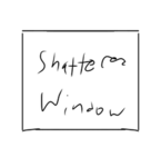 shattered window