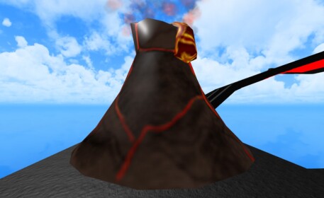 Build a raft and sail down a volcano!