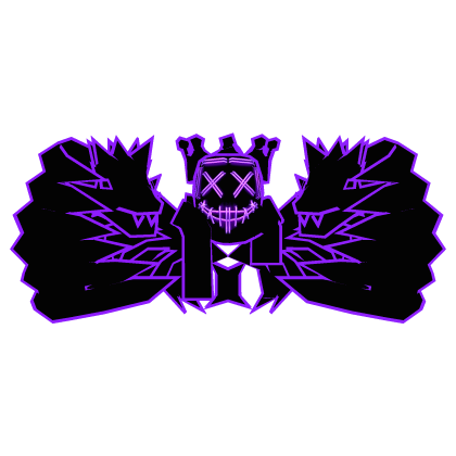 Cartoony Purple Crown Mask Long Scarf Dragon Combo Roblox item