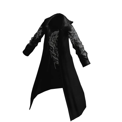 Long Hooded Black leather trench coat | Roblox Item - Rolimon's