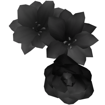 Black Tropical Summer Hair Flowers  Roblox item