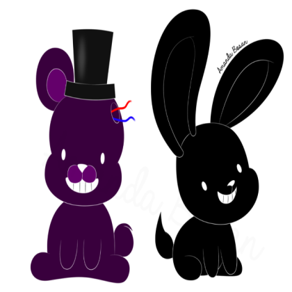Chibi shadow freddy and shadow bonnie Roblox decal