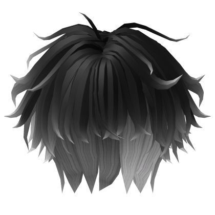 Messy Fluffy Soft Cheap Hair - Black to White Roblox item