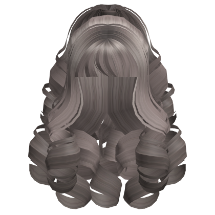 Fluffy Curly Pearl Ponytail Ash Blonde