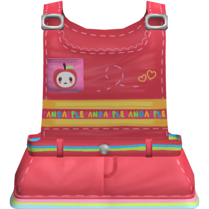 𖹭◞ kawaii cute pandapple overalls ! ! 