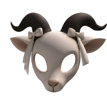 cute goat mask with bow Roblox item