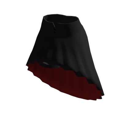 High-low black skirt with Leg Band