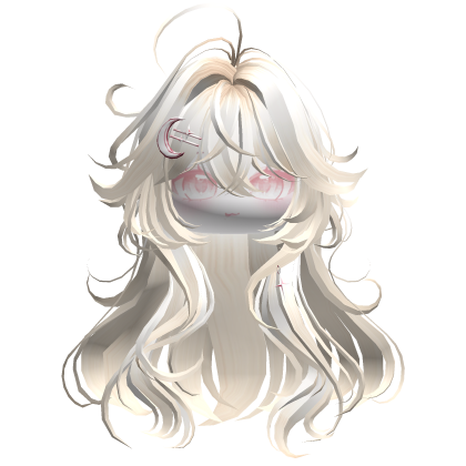 Cute Anime Girl Hair w/ Moon Clips (Beige) thumbnail